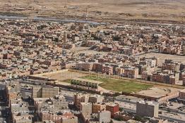 Image du Maroc Professionnelle de  Vue aérienne de la ville de Laayoune, le 9 Avril 2010. (Photo / Abdeljalil Bounhar) 